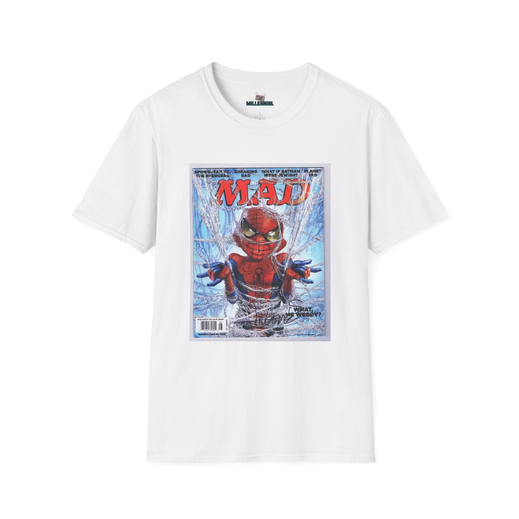 MAD Spider-Man T-Shirt – Fun & Quirky Parody Graphic Tee - Millennial Era Clothing