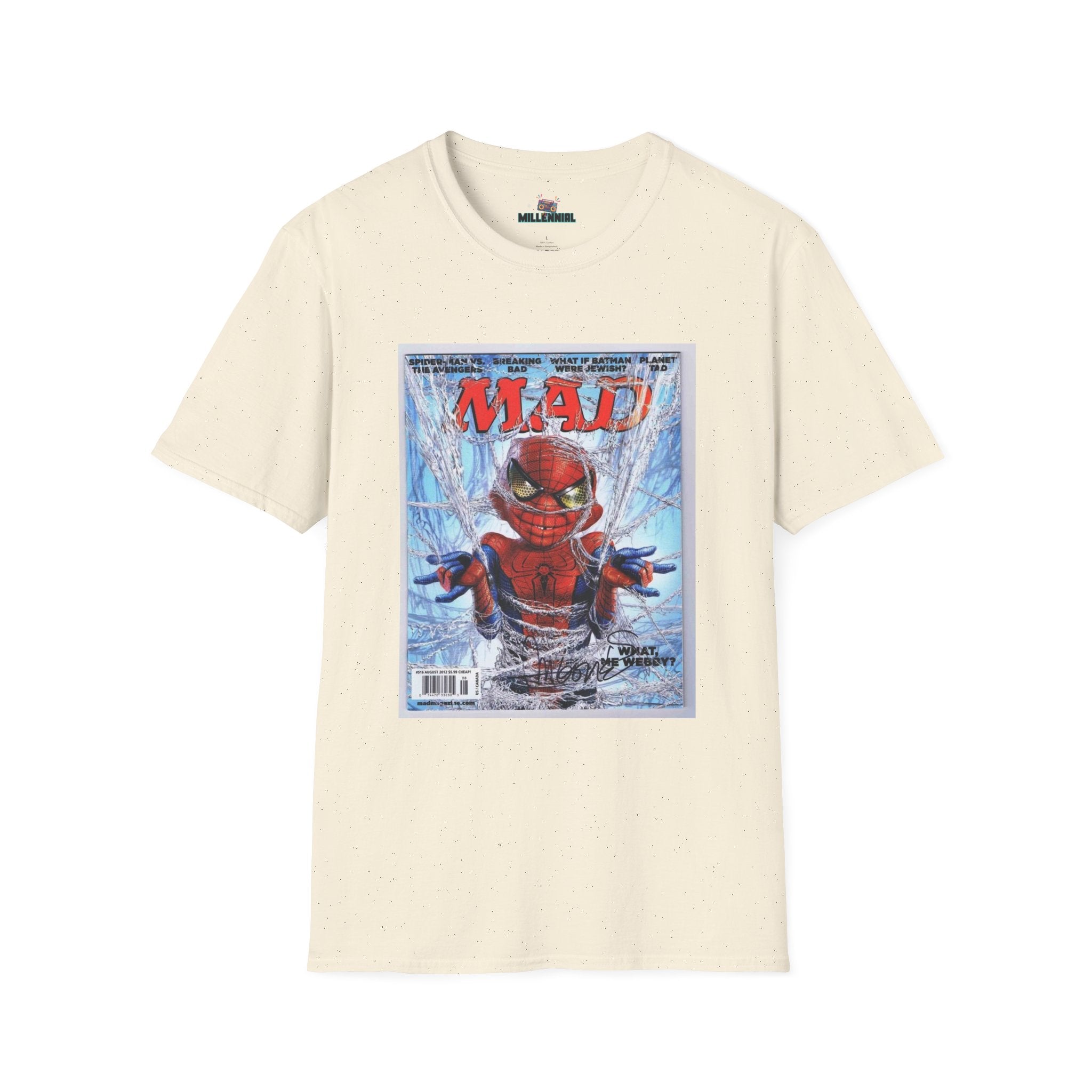 MAD Spider-Man T-Shirt – Fun & Quirky Parody Graphic Tee - Millennial Era Clothing