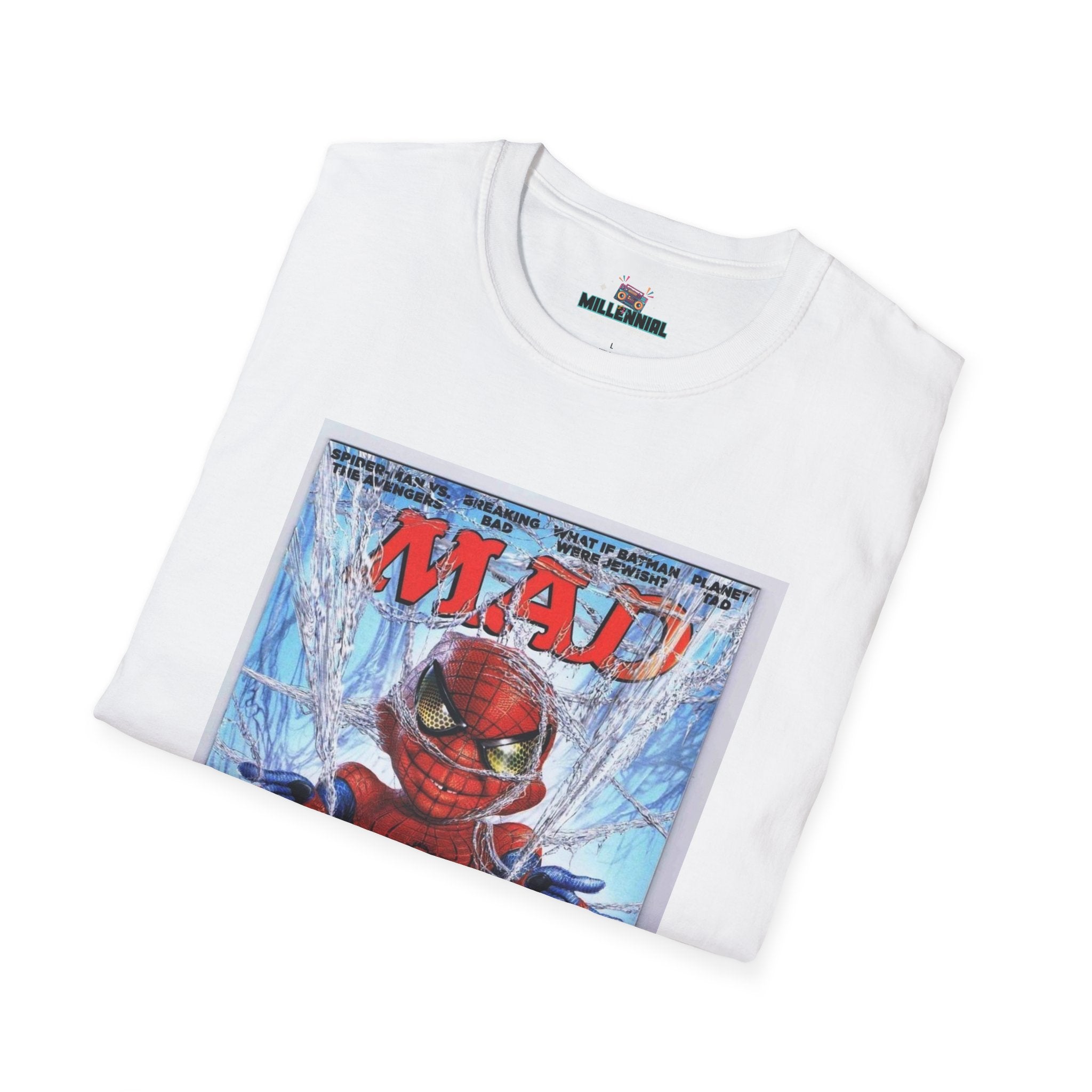 MAD Spider-Man T-Shirt – Fun & Quirky Parody Graphic Tee - Millennial Era Clothing