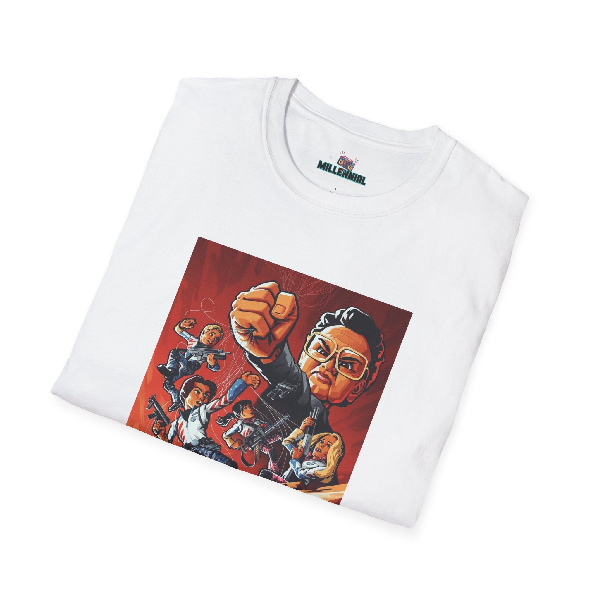Team America Graphic T-Shirt – Bold & Nostalgic 2000s Movie Tee - Millennial Era Clothing