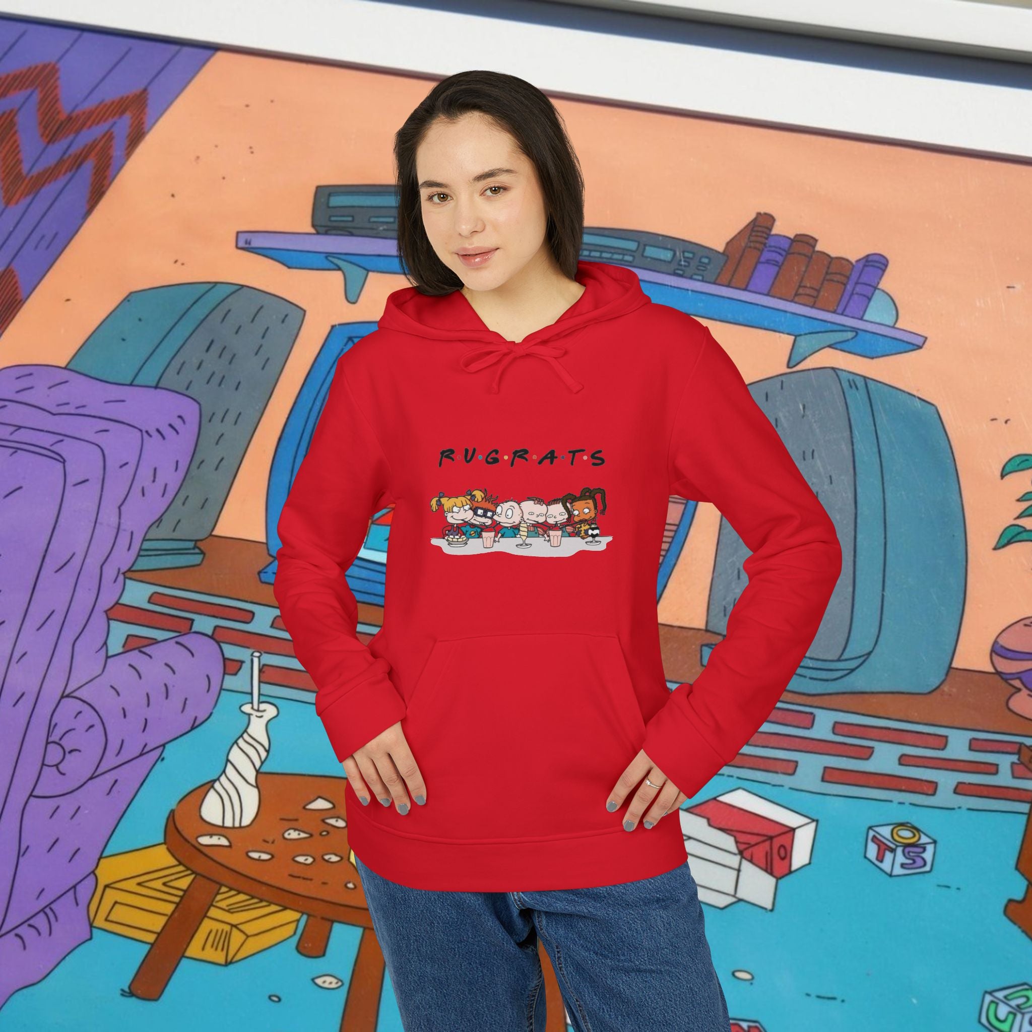 Rugrats x Friends-Inspired Hoodie – Adidas Collab - Millennial Era Clothing