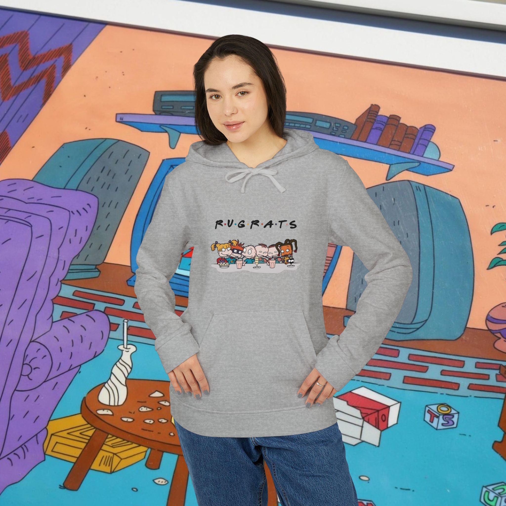 Rugrats x Friends-Inspired Hoodie – Adidas Collab - Millennial Era Clothing