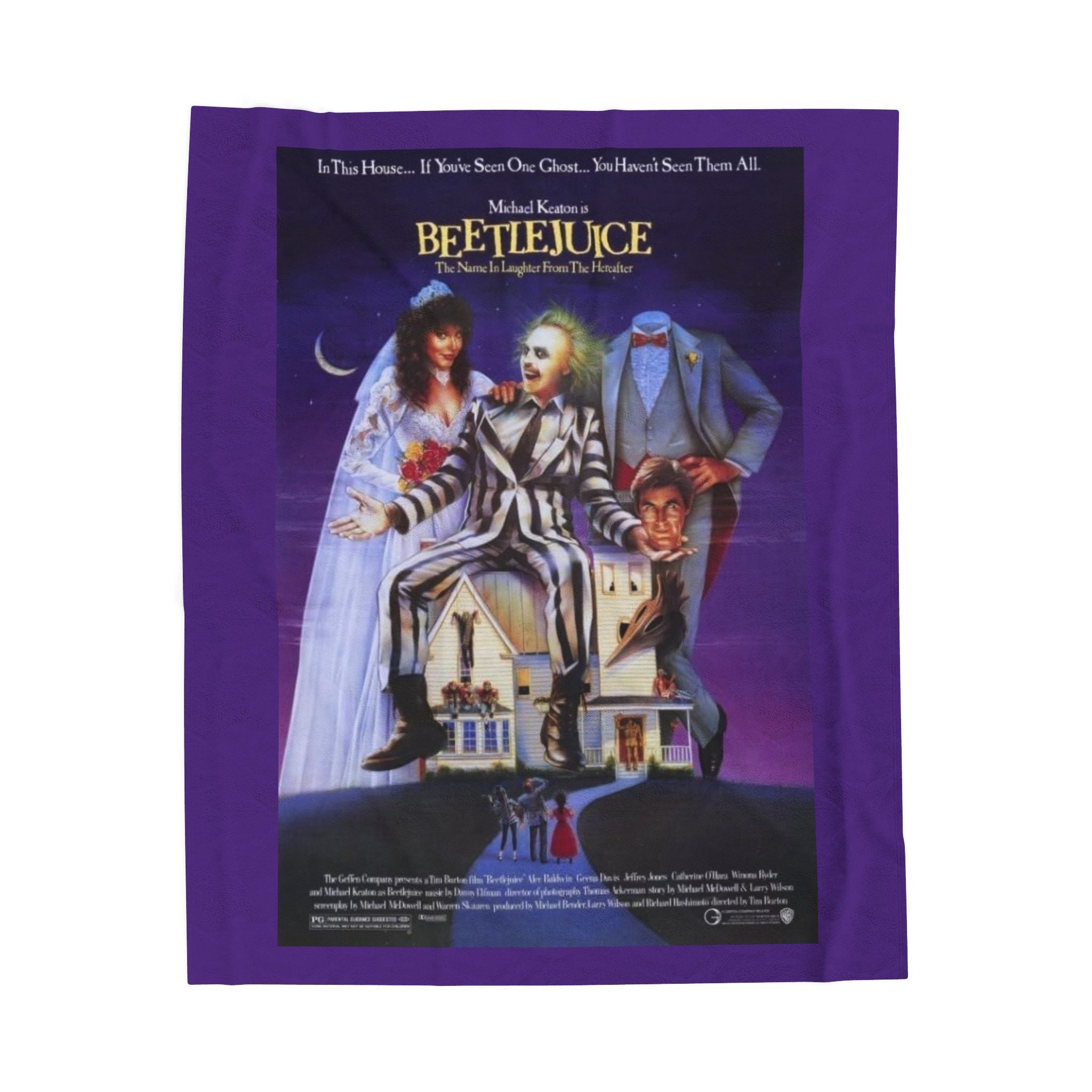 Beetlejuice Plush Blanket – Spooky & Cozy 80s Movie Throw