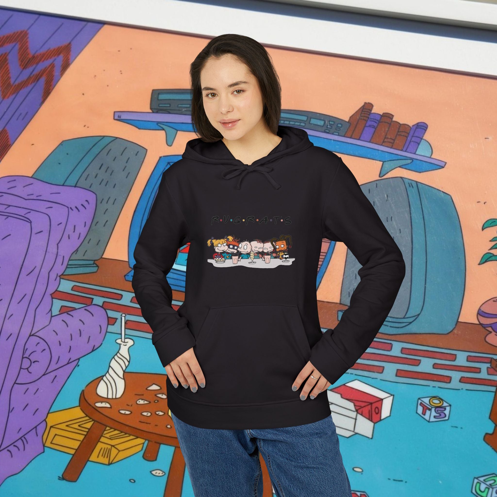 Rugrats x Friends-Inspired Hoodie – Adidas Collab - Millennial Era Clothing