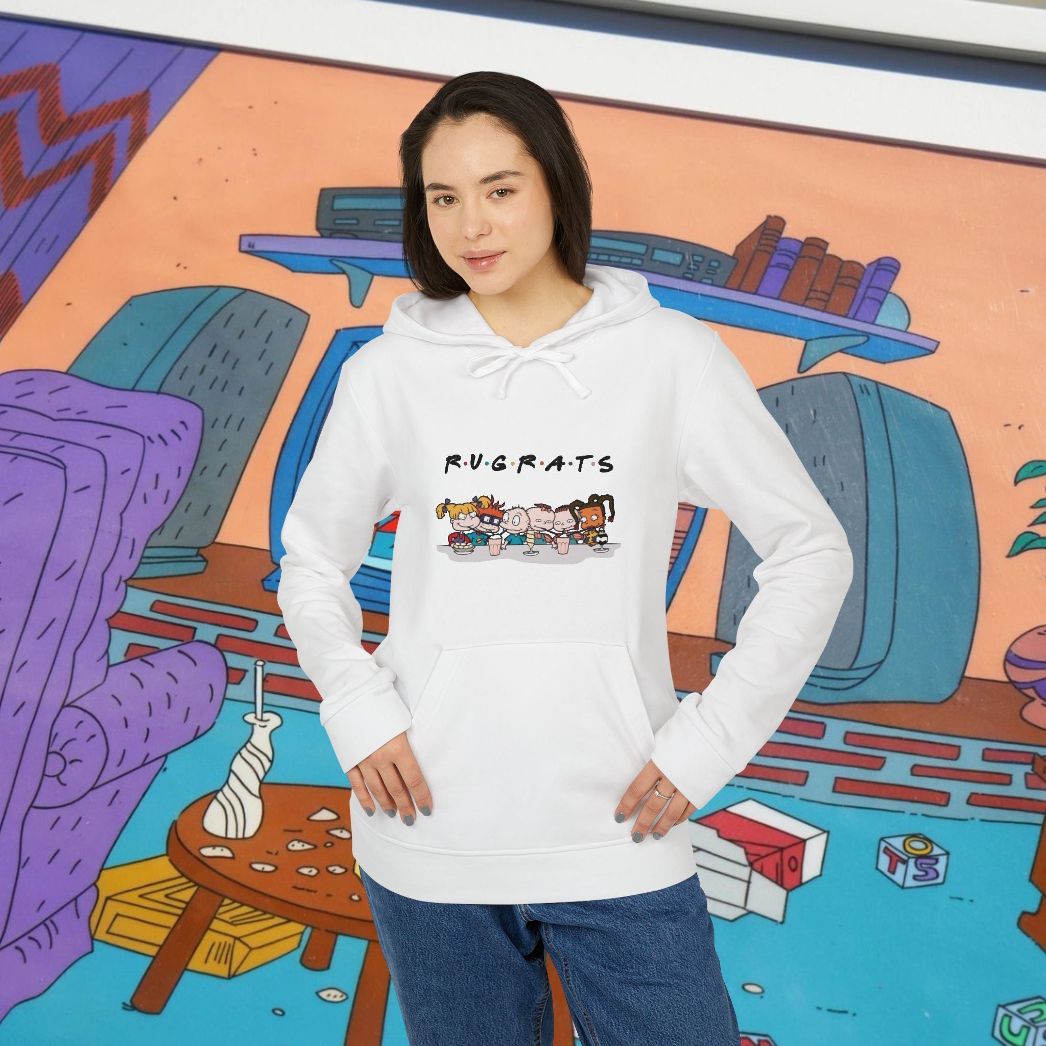 Rugrats x Friends-Inspired Hoodie – Adidas Collab - Millennial Era Clothing