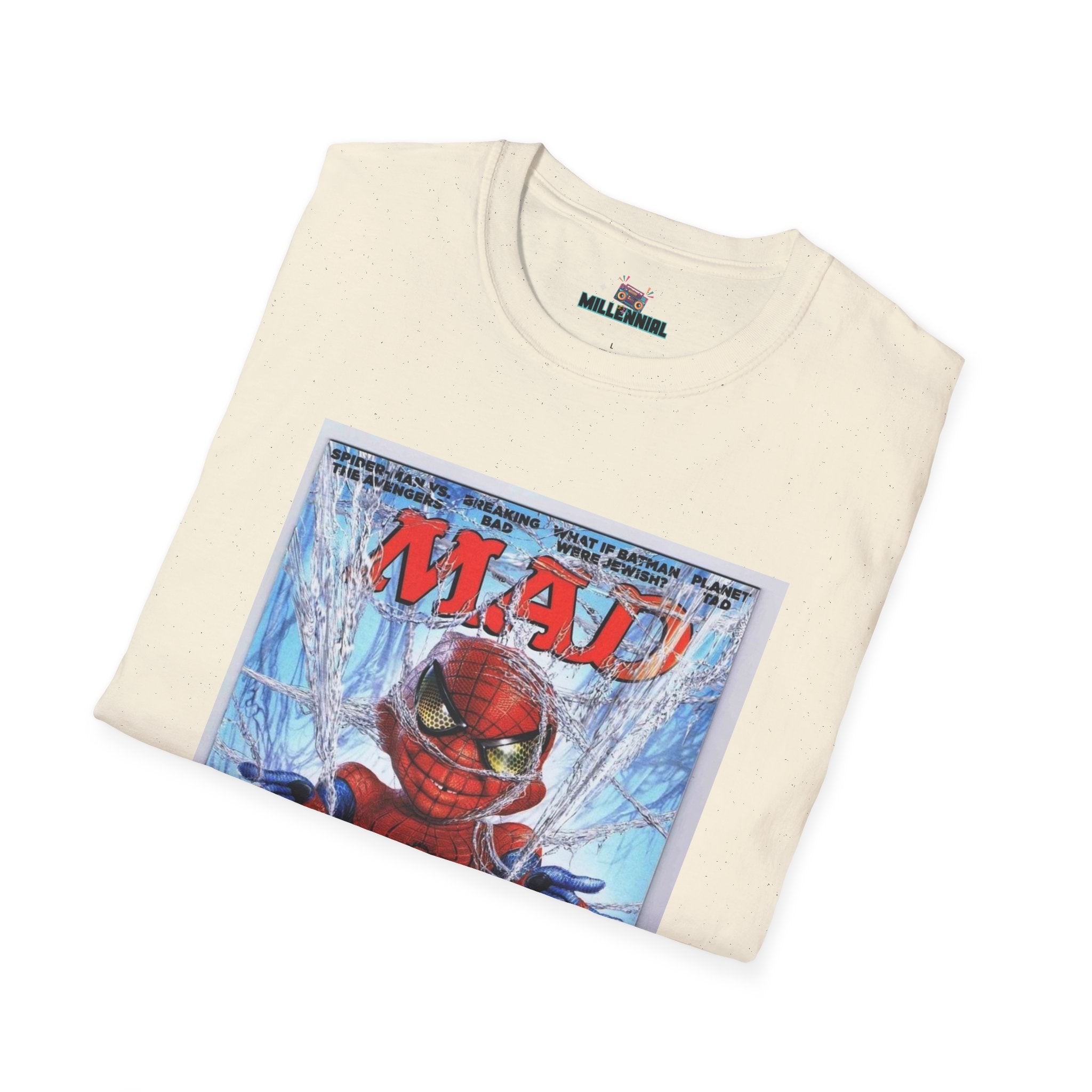 MAD Spider-Man T-Shirt – Fun & Quirky Parody Graphic Tee - Millennial Era Clothing