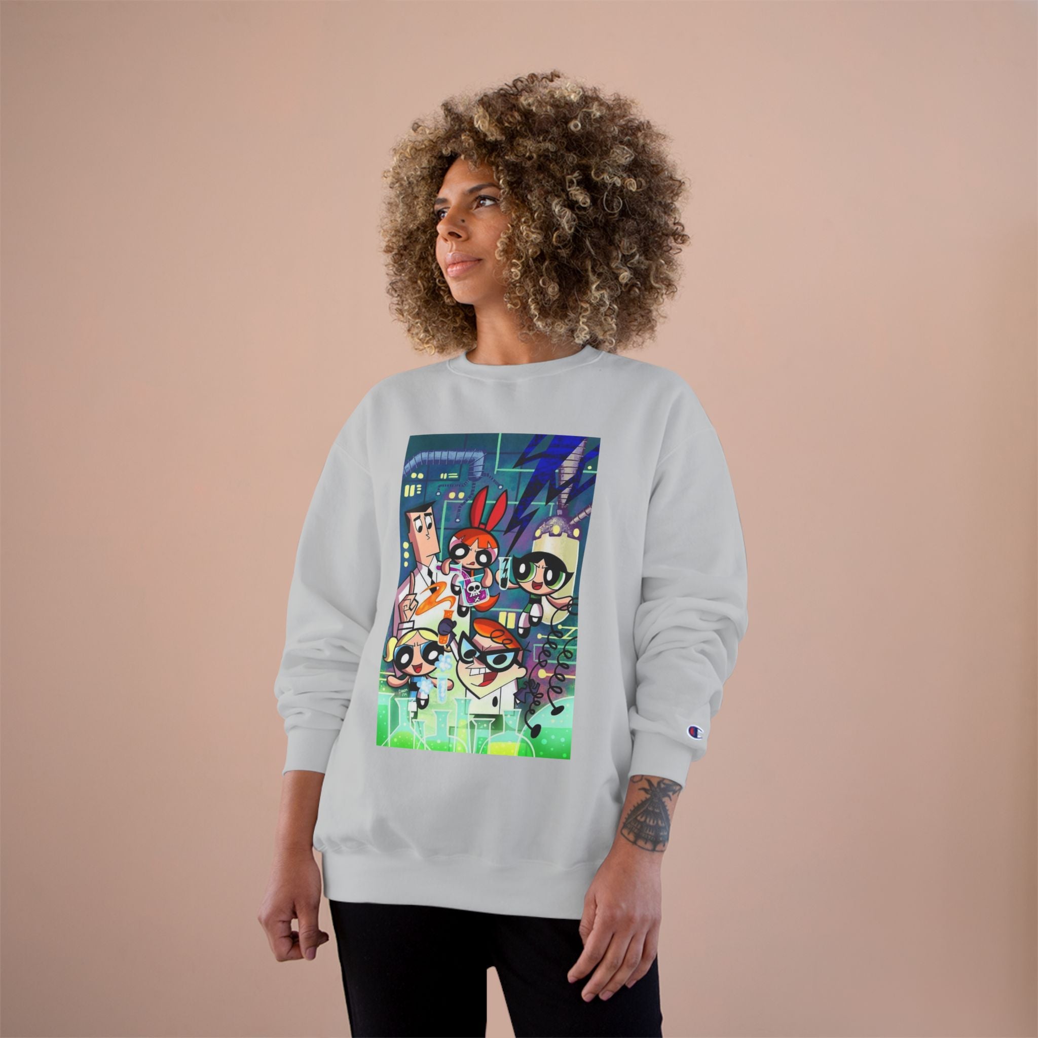 Powerpuff Girls x Dexter’s Laboratory Sweatshirt – Champion Collab - Millennial Era Clothing
